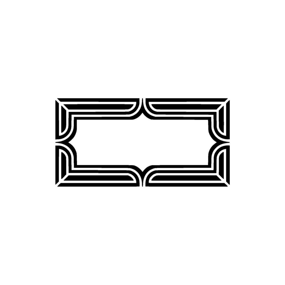Art Deco Frame, Elegant Border,Geometric vector