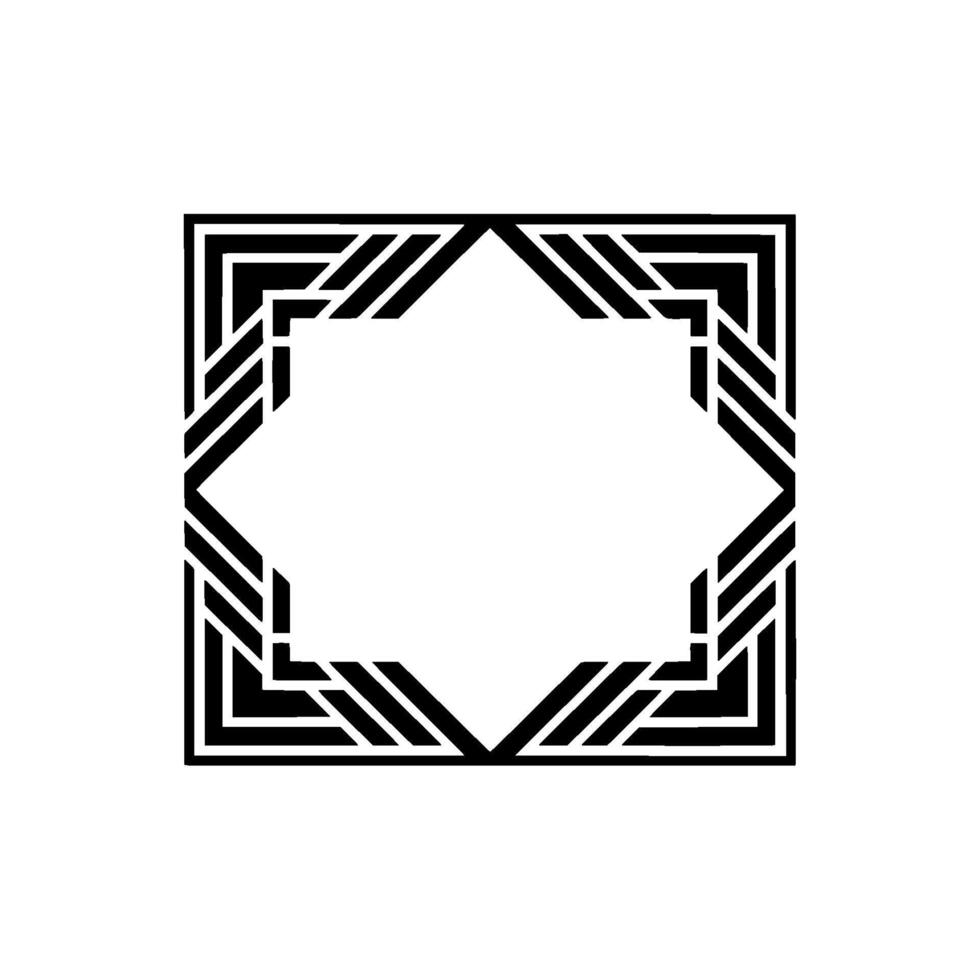 Geometric Deco Frame, Minimalist ,Abstract Pattern - Geometry vector