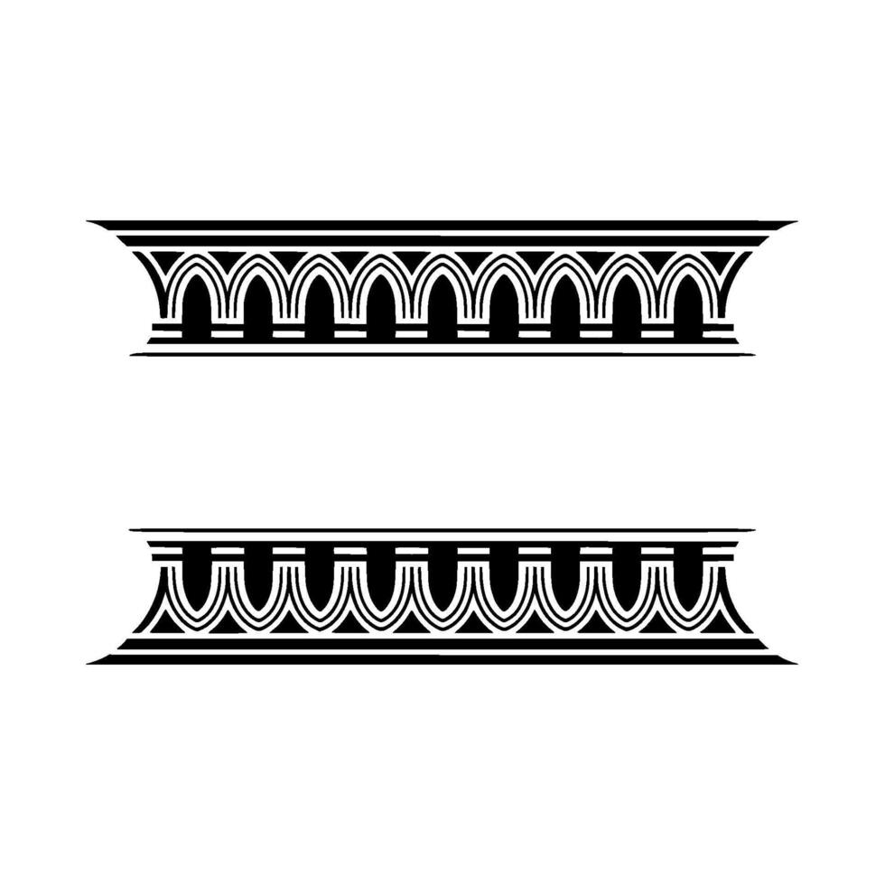 Art Deco Border Elements Elegant , Vintage Style, Pattern vector