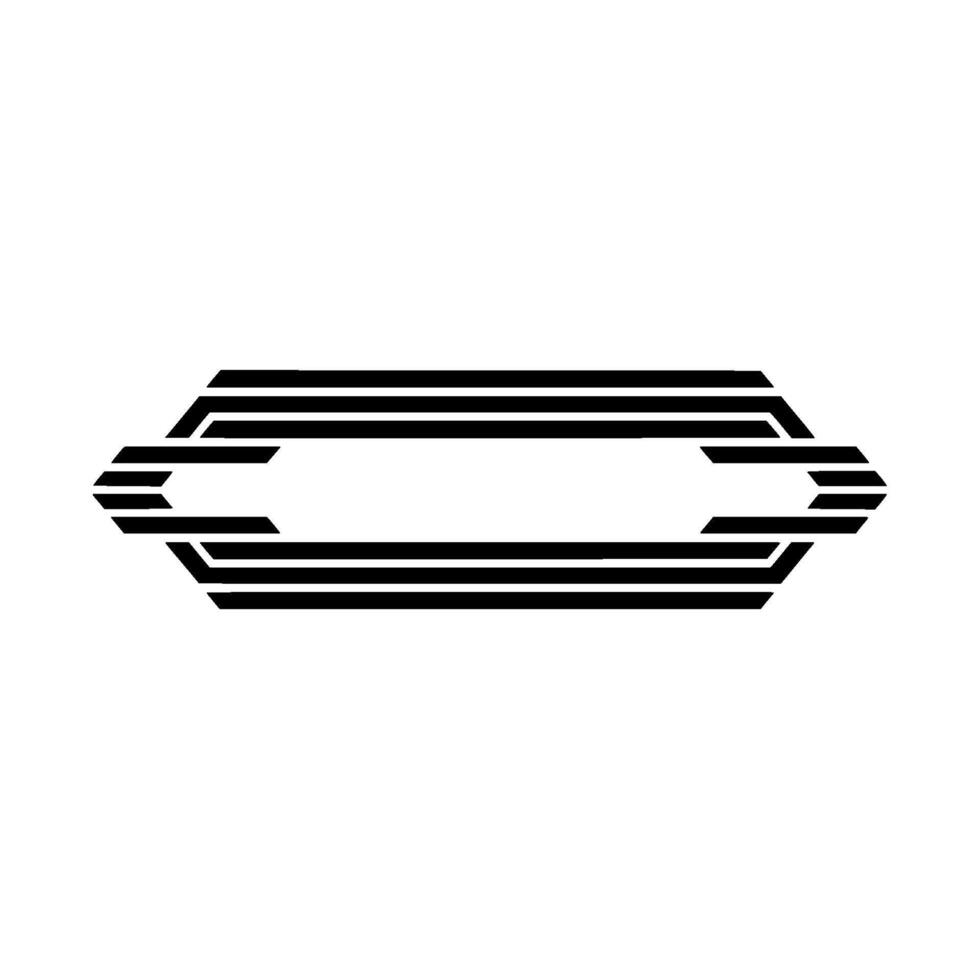 Geometric Deco Frame,Minimalist, Stripes vector