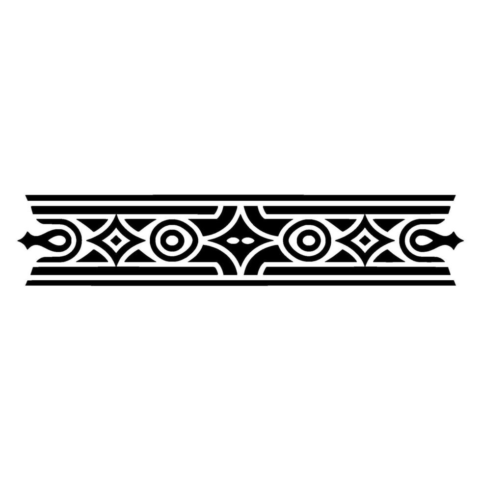Intricate Black Decorative Border,Vintage Style vector