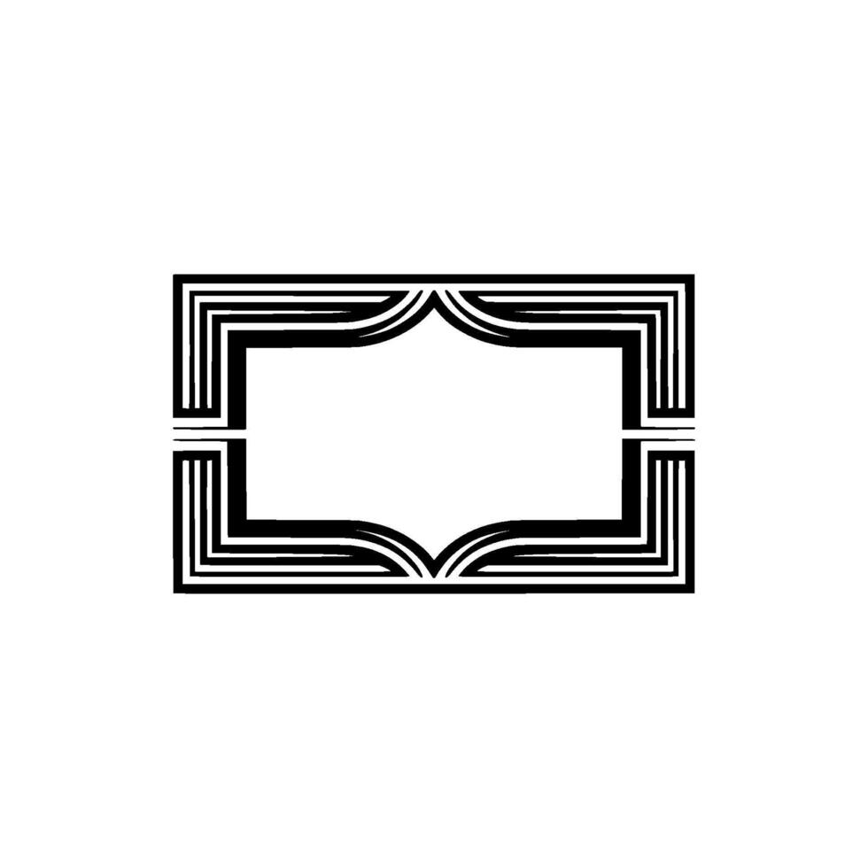 Art Deco Frame, Elegant Border,Minimalist , Vintage Style - Geometric vector