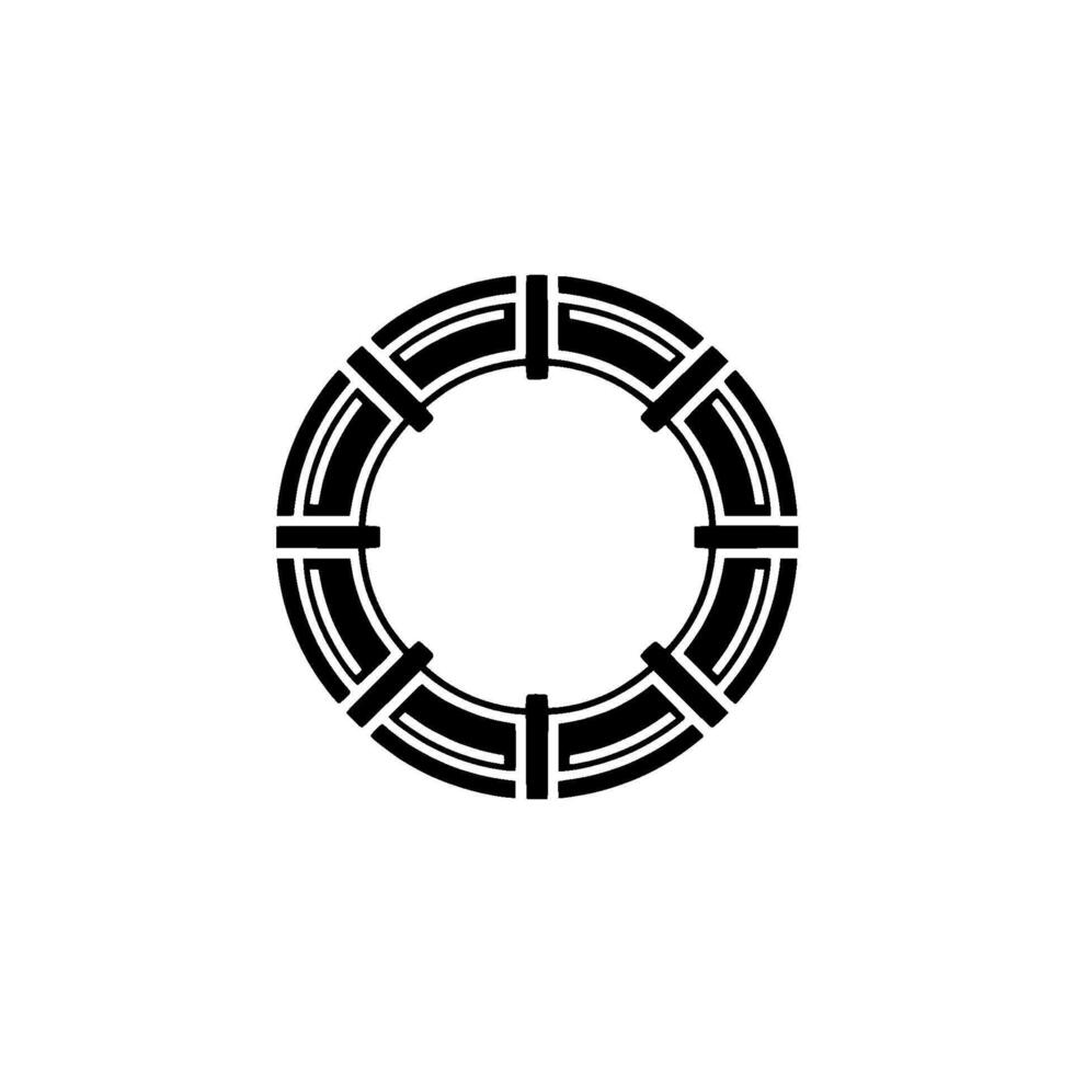 Geometric Circle Emblem, Modern Abstract, Minimalist vector