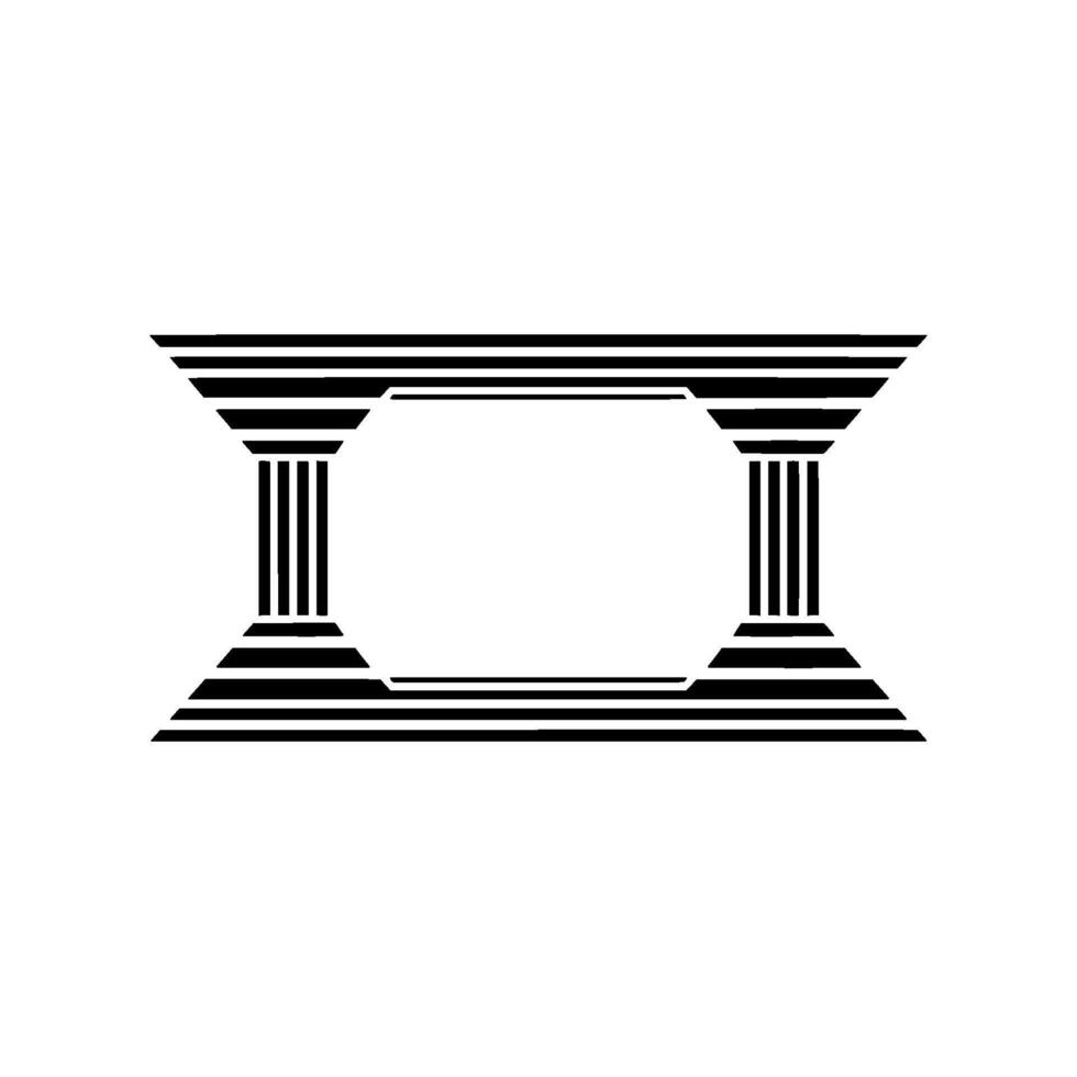 Geometric Portal, Minimalist Architecture, Circular Focus vector