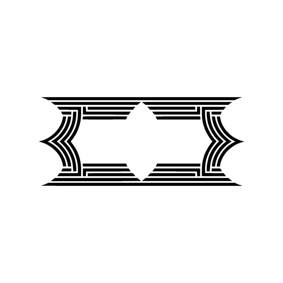 Geometric Deco Emblem,Minimalist, Art deco vector