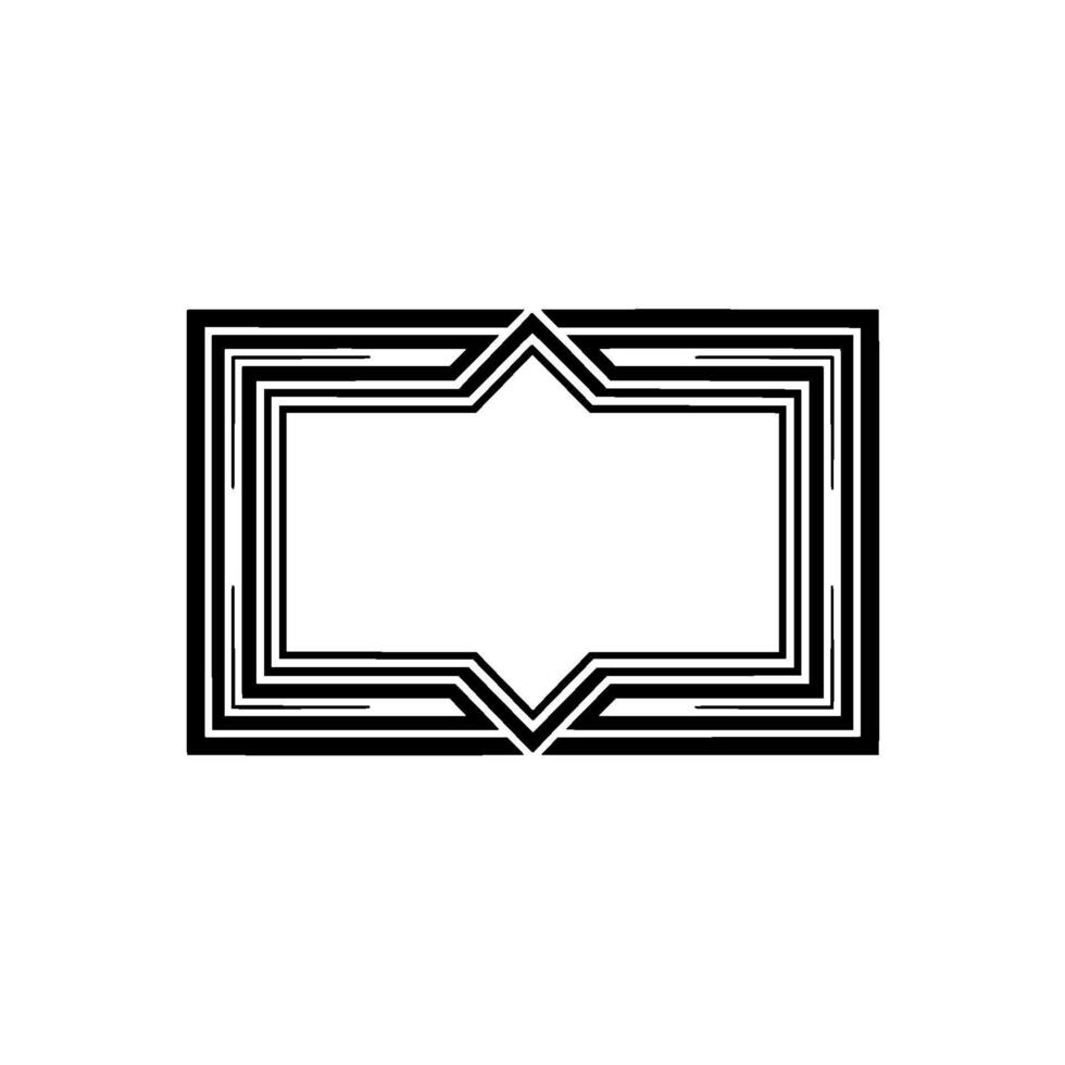 Geometric Deco Frame,Minimalist , Elegant Border, Style vector