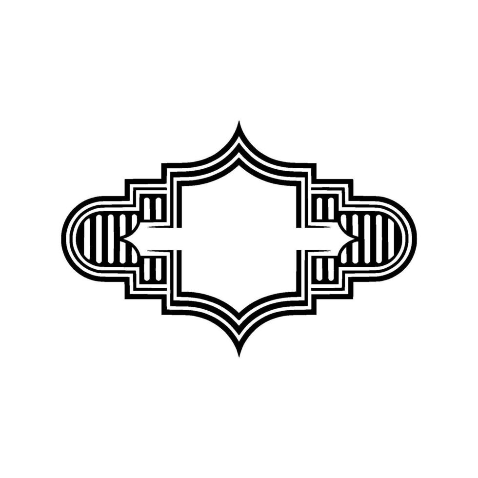 Art Deco Ornament,Geometric Frame, Elegant - Symmetry vector