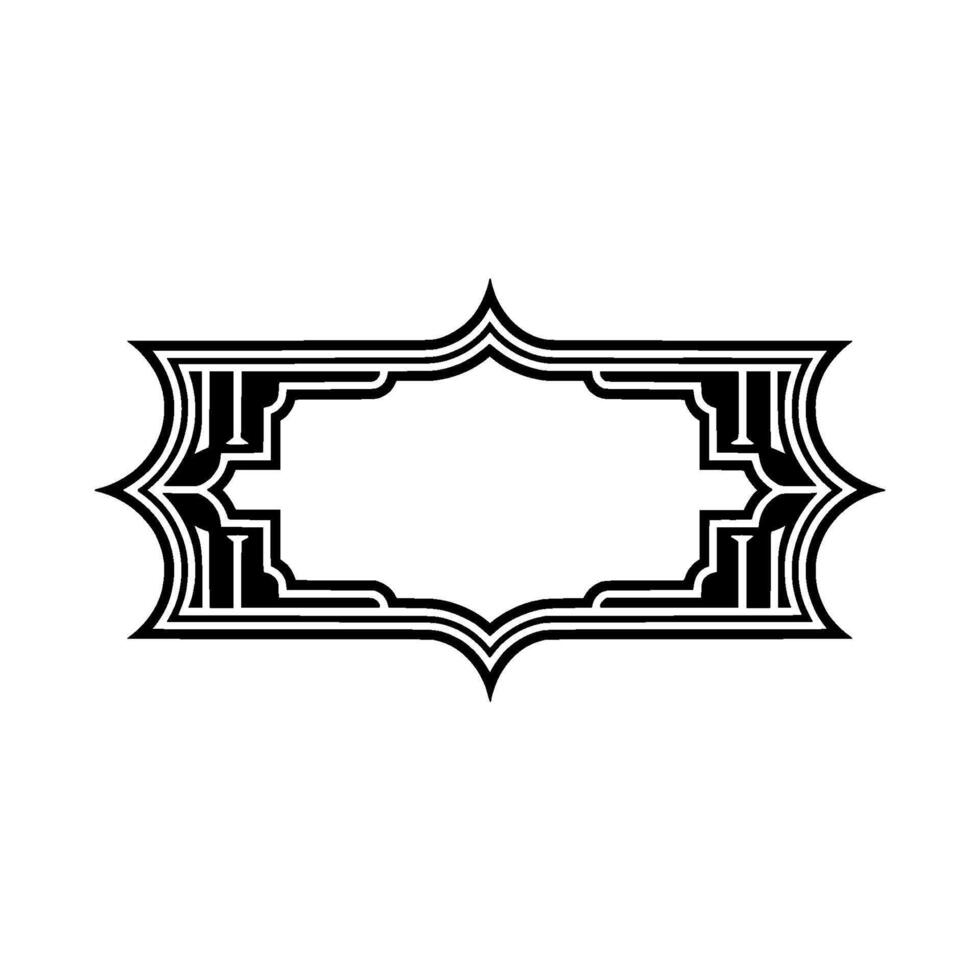 Art Deco Geometric Frame,Elegant Outline, Minimalist vector