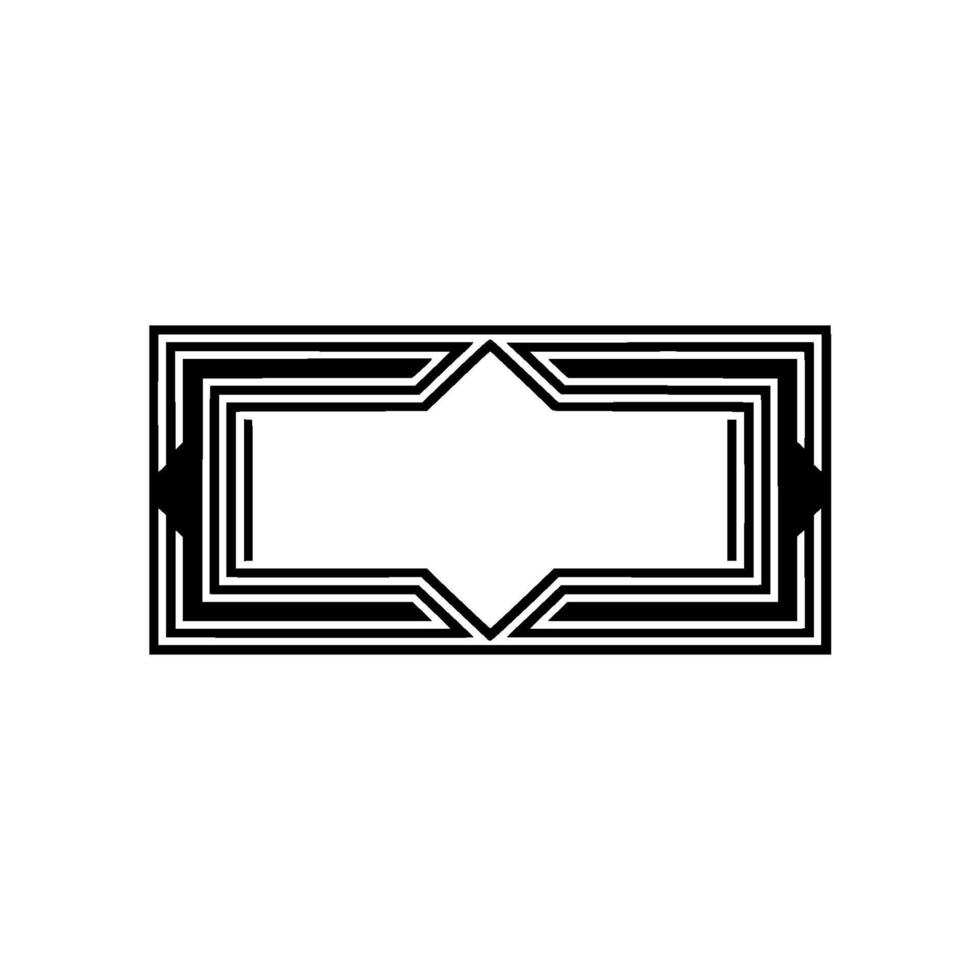Geometric Deco Frame,Minimalist , Elegant Border, alternate version 11 vector