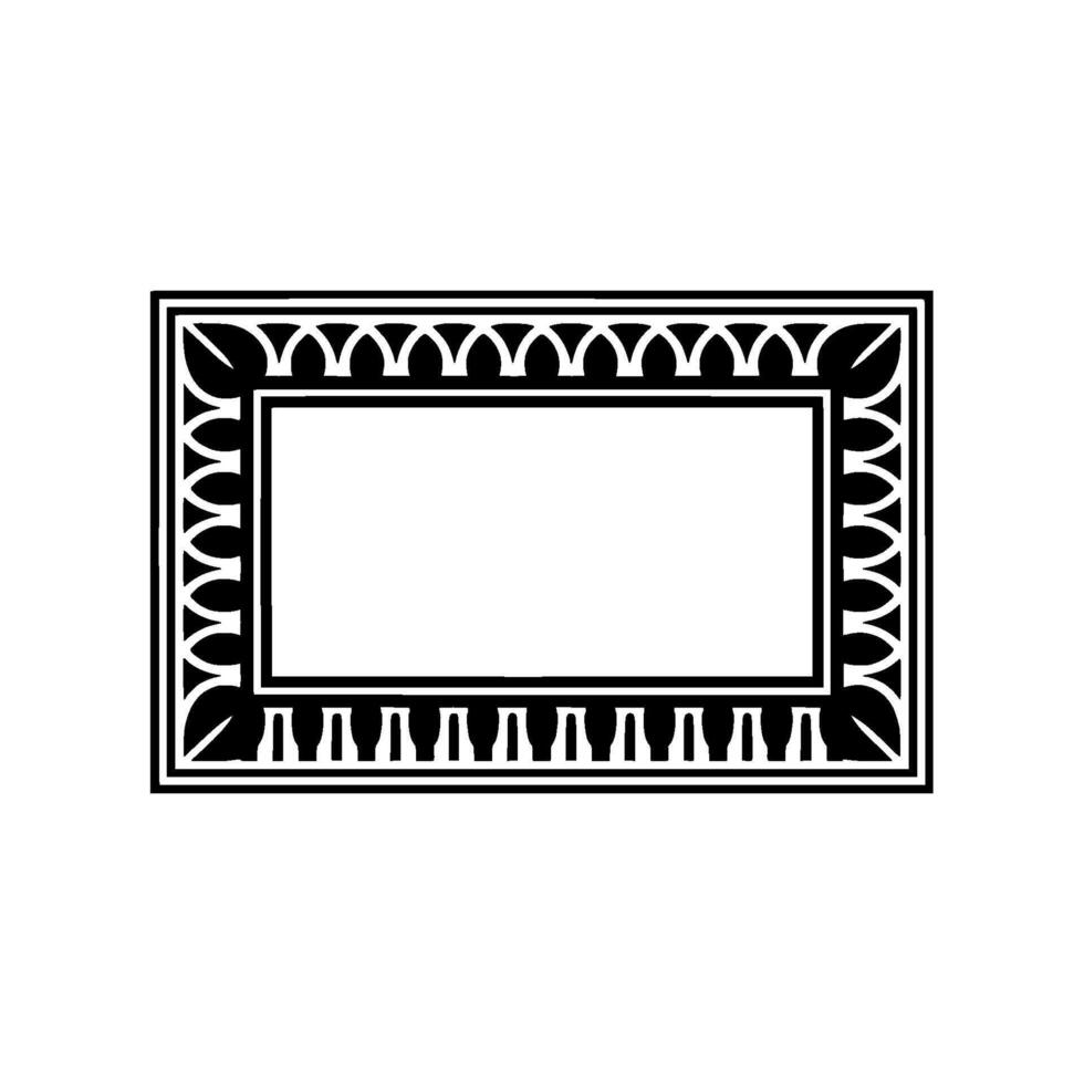 Geometric Deco Frame,Minimalist , Elegant Border, alternate version 13 vector