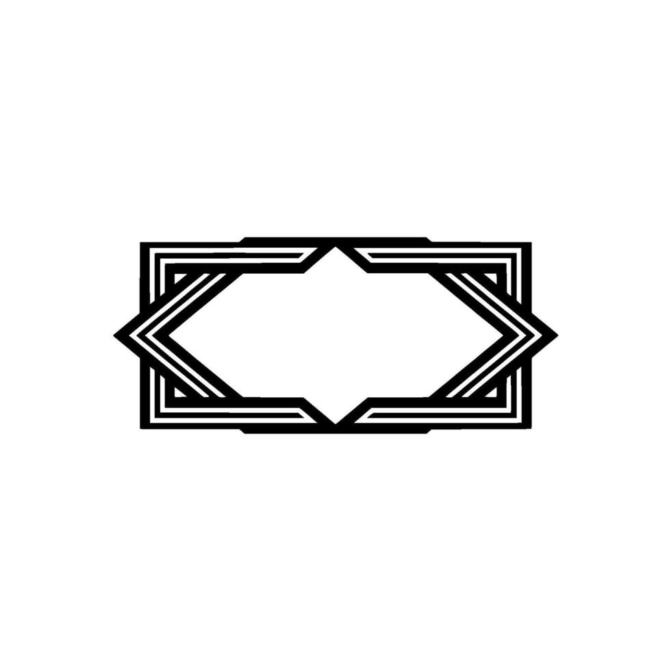 Geometric Deco Frame,Minimalist , Elegant Border, Invitation vector