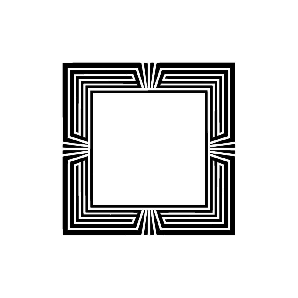 Geometric Deco Frame,Elegant Border, Minimalist - Linear vector