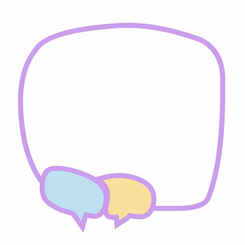 Kawaii Doodles Box Chat vector