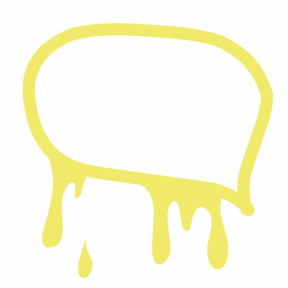 Kawai Yellow Bubble Chat vector