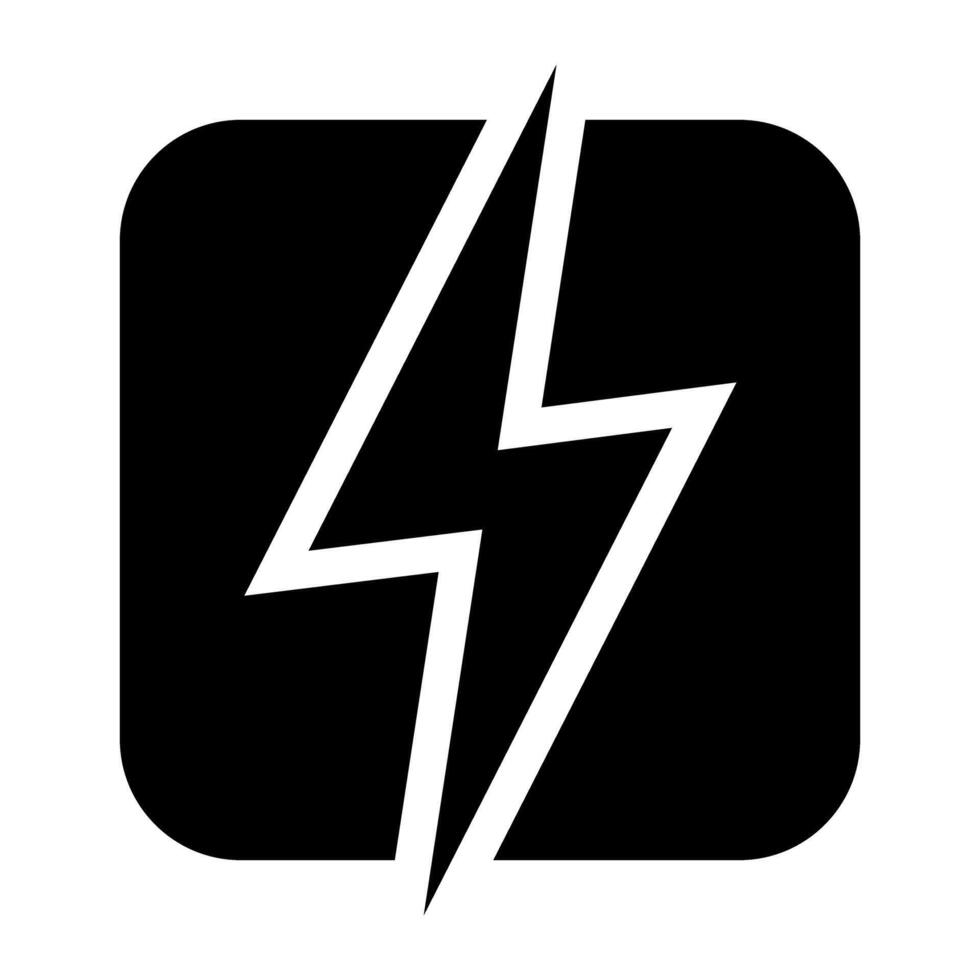 Lightning hand draw web icon . Electric power illustration sign. Energy symbol. vector