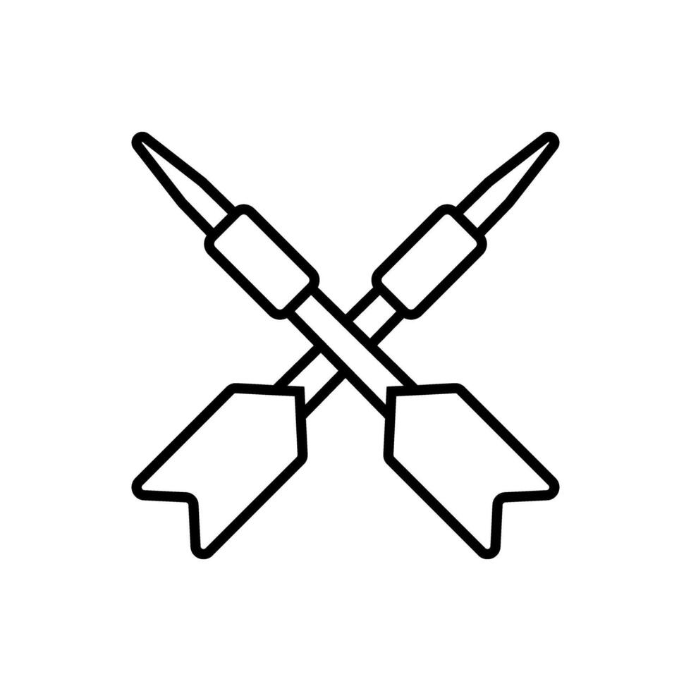 Darts icon. Dart illustration sign. javelin symbol. target web icon. vector
