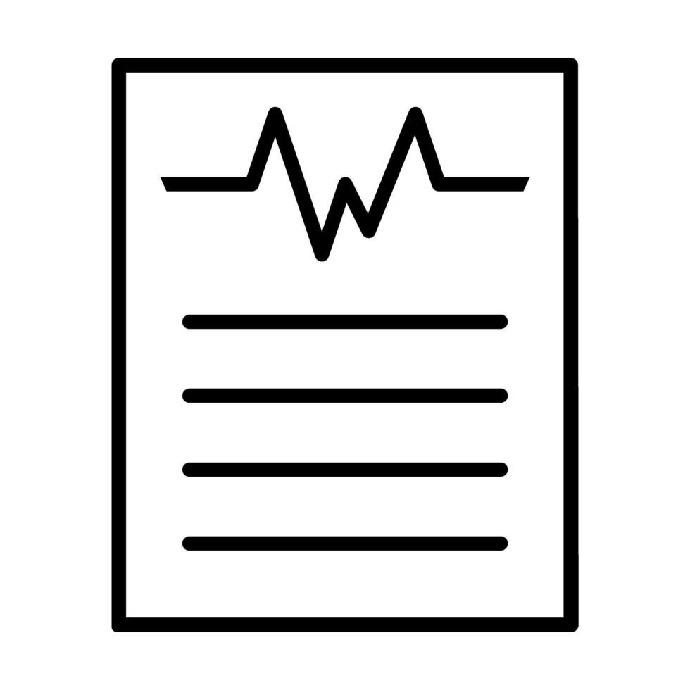 Cardiogram icon . A thin line sign. Isolated contour symbol illustration vector