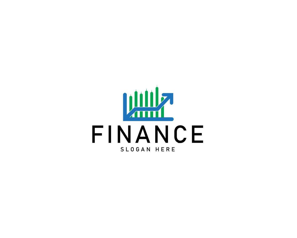 Business Finance professional logo template with Bars vector