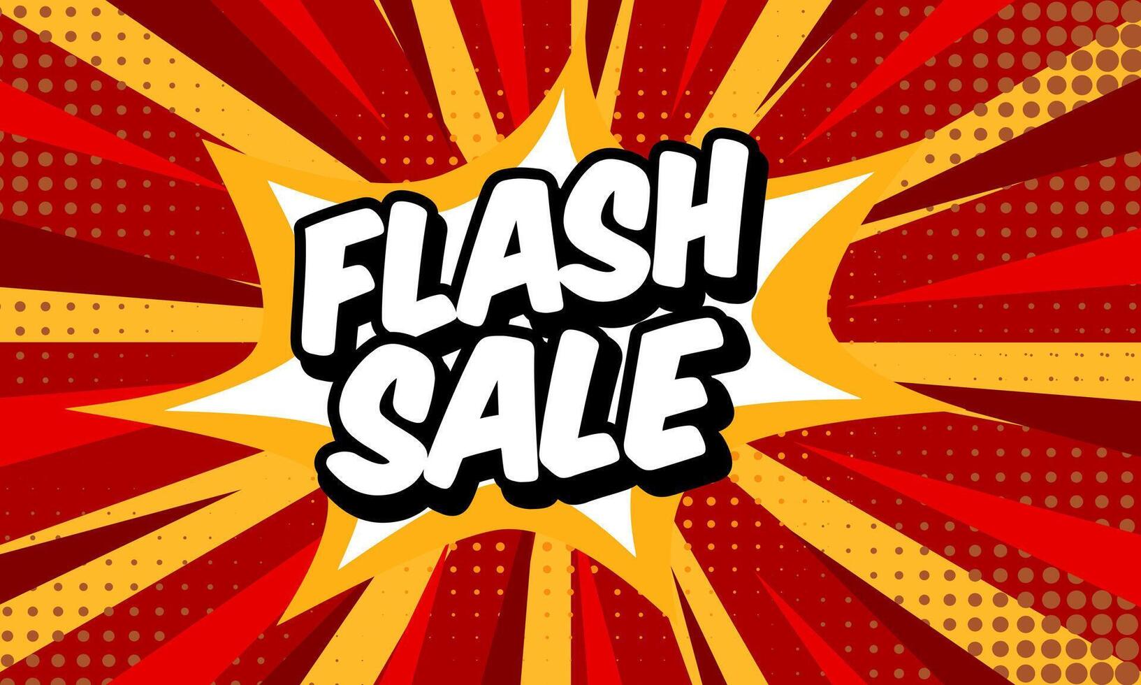 Pop up surprise flash sale flat comic style art background texture vector