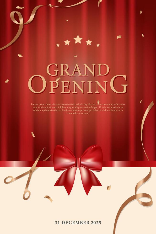 grand opening flyer template. vector