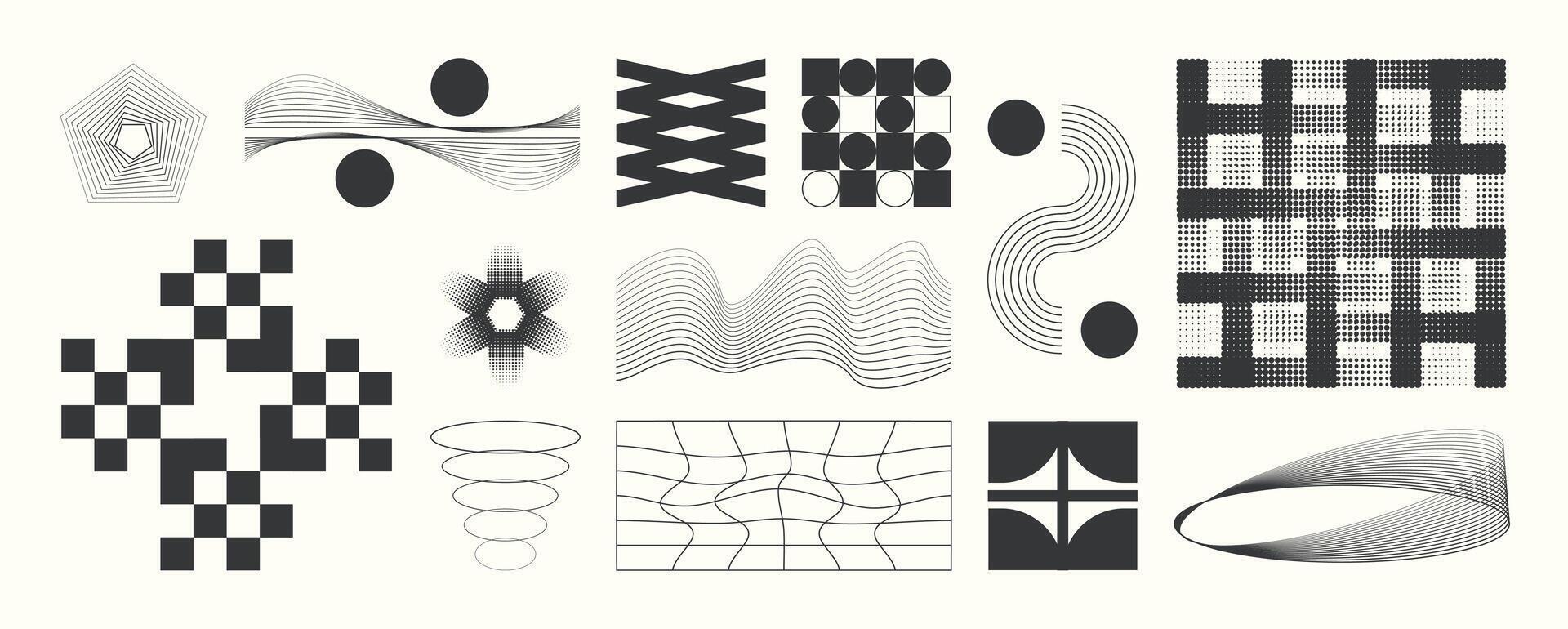 Abstract contemporary aesthetic with geometric balance shapes. vector