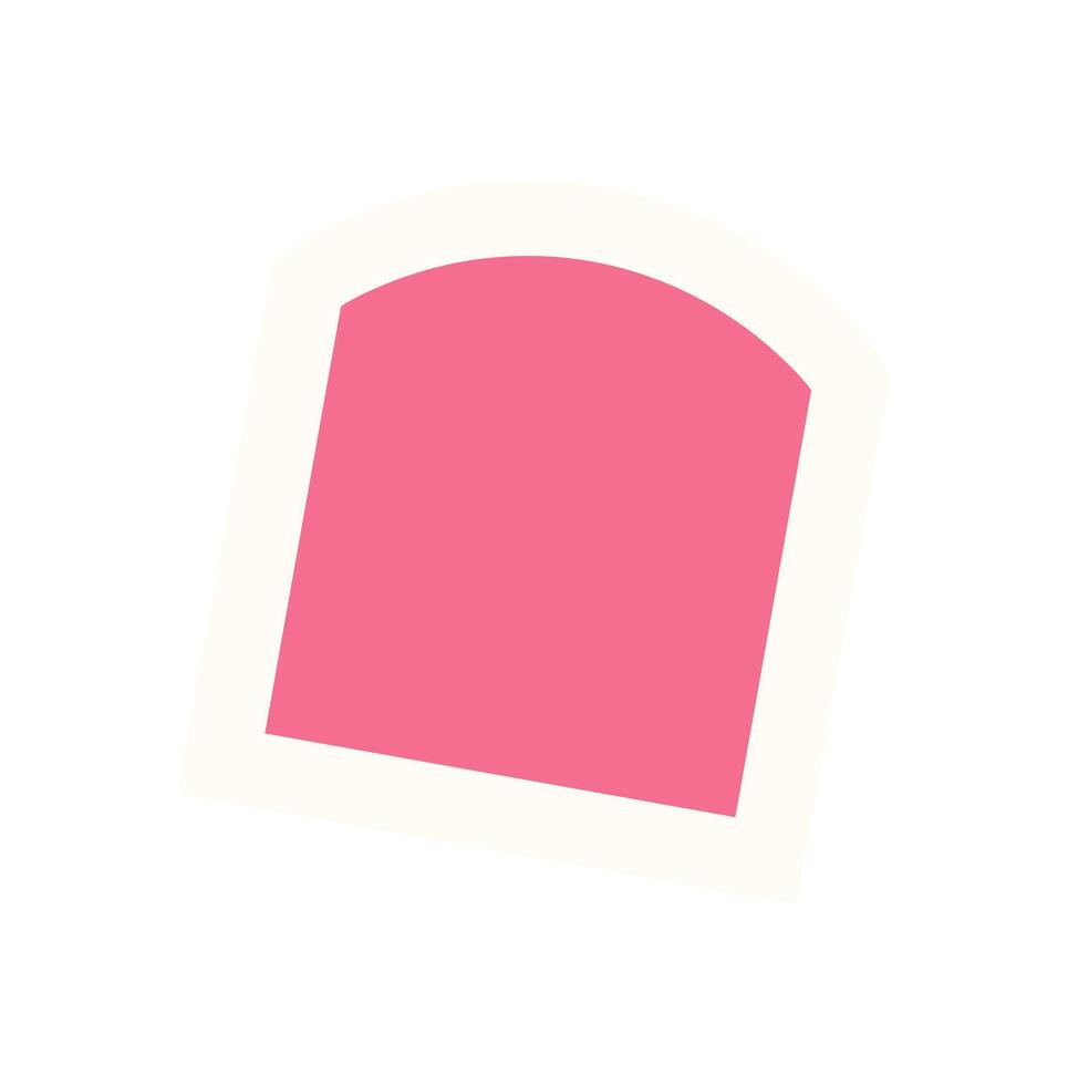 Brutalist geometric shape sticker. Abstract form icon with a modern design. Minimal and geometric element, showcasing brutalism and y2k aesthetic, perfect for contemporary projects. vector