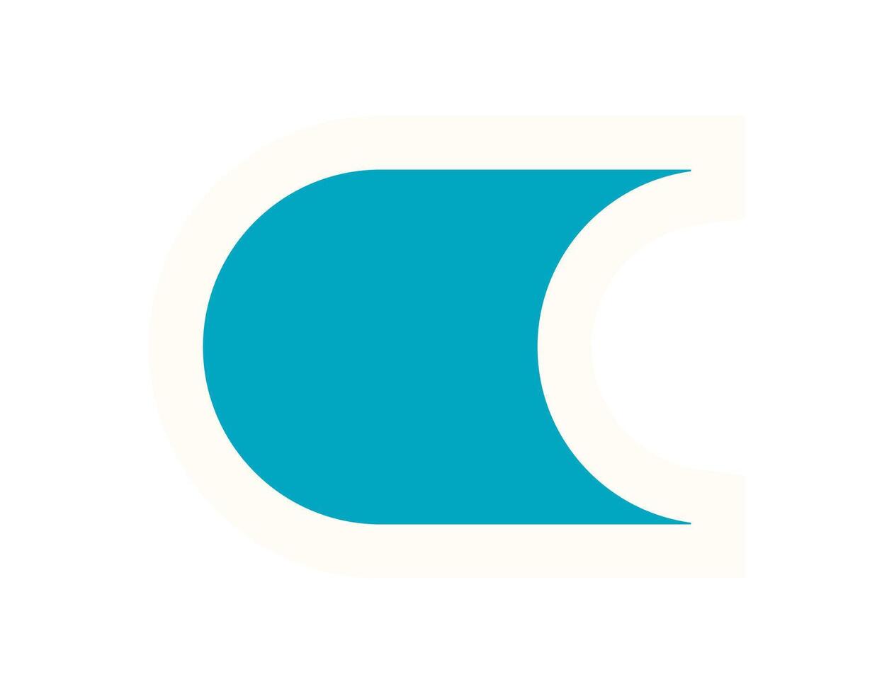 Brutalist abstract shape sticker. Minimalistic form with bold curves. Modern icon of brutalism, flat design, and geometric elements. Ideal for contemporary art, graphic projects, and creative vector