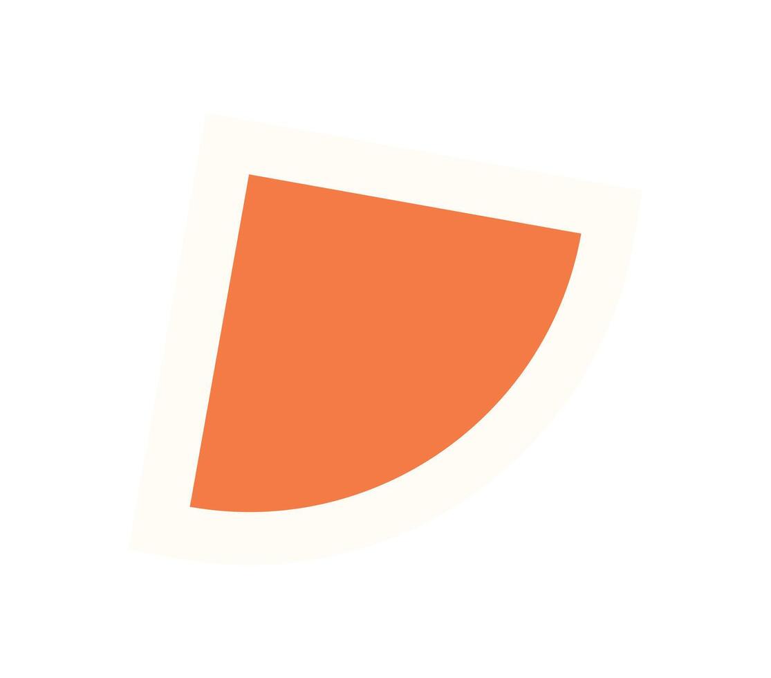 Bold brutalist abstract shape sticker. Flat geometric icon with minimal design. This graphic element serves as a unique figure in modern art, ideal for contemporary projects and creative expressions. vector