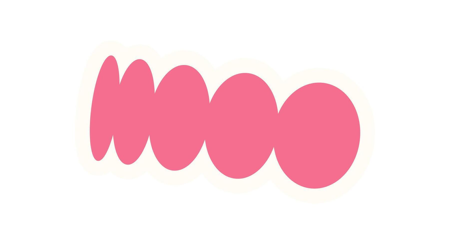 Brutalist abstract bubble shape sticker. Modern playful icon element. Simple flat figure of contemporary design, minimal geometric art, perfect for retro and trendy projects. vector