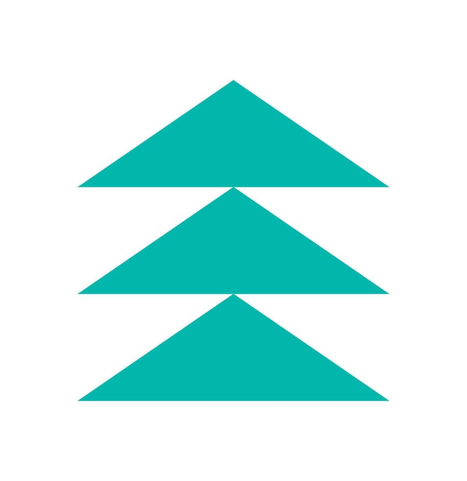 Bold minimalist triangle icon. Abstract shape element with modern form. This flat symbol reflects brutalism and y2k styles, ideal for contemporary graphic projects. vector
