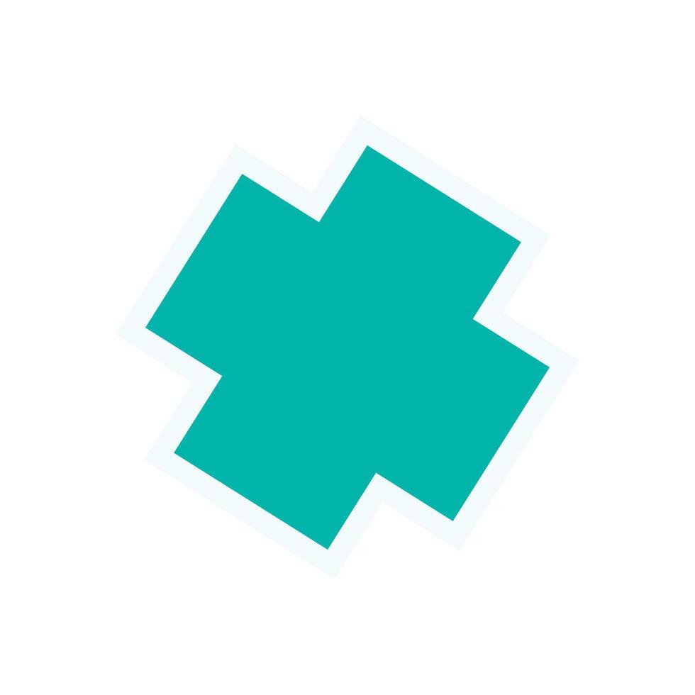 Brutalist abstract shape sticker. Modern geometric figure as a design element. This simple icon features a bold symbol of brutalism, flat style, and minimal aesthetic, suitable for contemporary vector