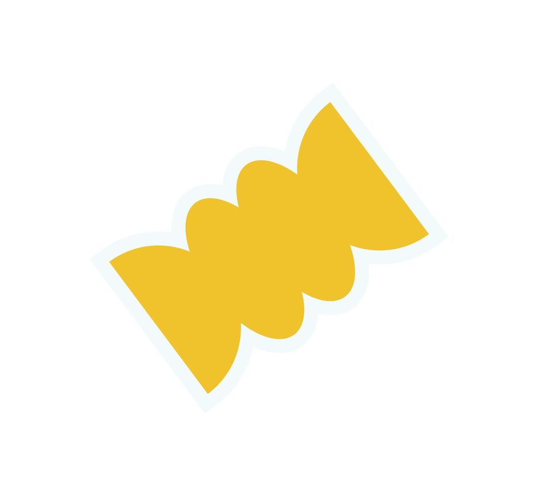 Modern abstract bubble shape sticker. Decorative curve element with a flat design. A unique icon symbolizing contemporary art, this brutalist graphic finds potential usage in various creative projects vector