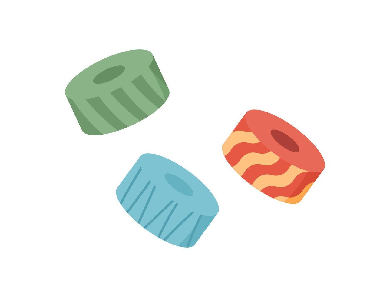 Colorful flat icons of cute craft tools representing various DIY activities. Simple hand tools for creative decoration and craftwork. Concept of fun activities for children and kids, suitable vector