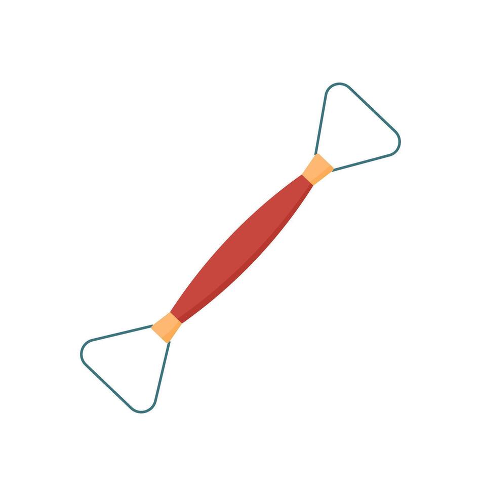 Flat graphic tool for DIY craft and handmade supplies. Ideal for hobby activities and creative projects. Concept of crafting, character design, fun workshop experience. vector