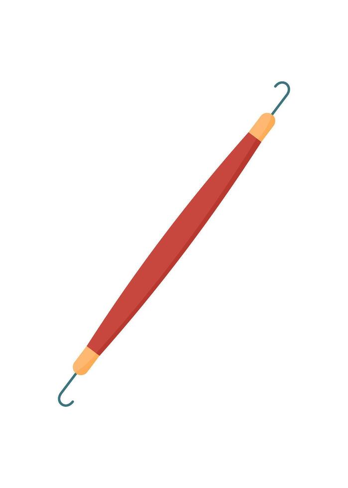 Simple tool for sewing fabric, essential equipment for craft and DIY activity. Concept of handmade projects and creative hobbies, flat style, suitable workshops craft classes. vector