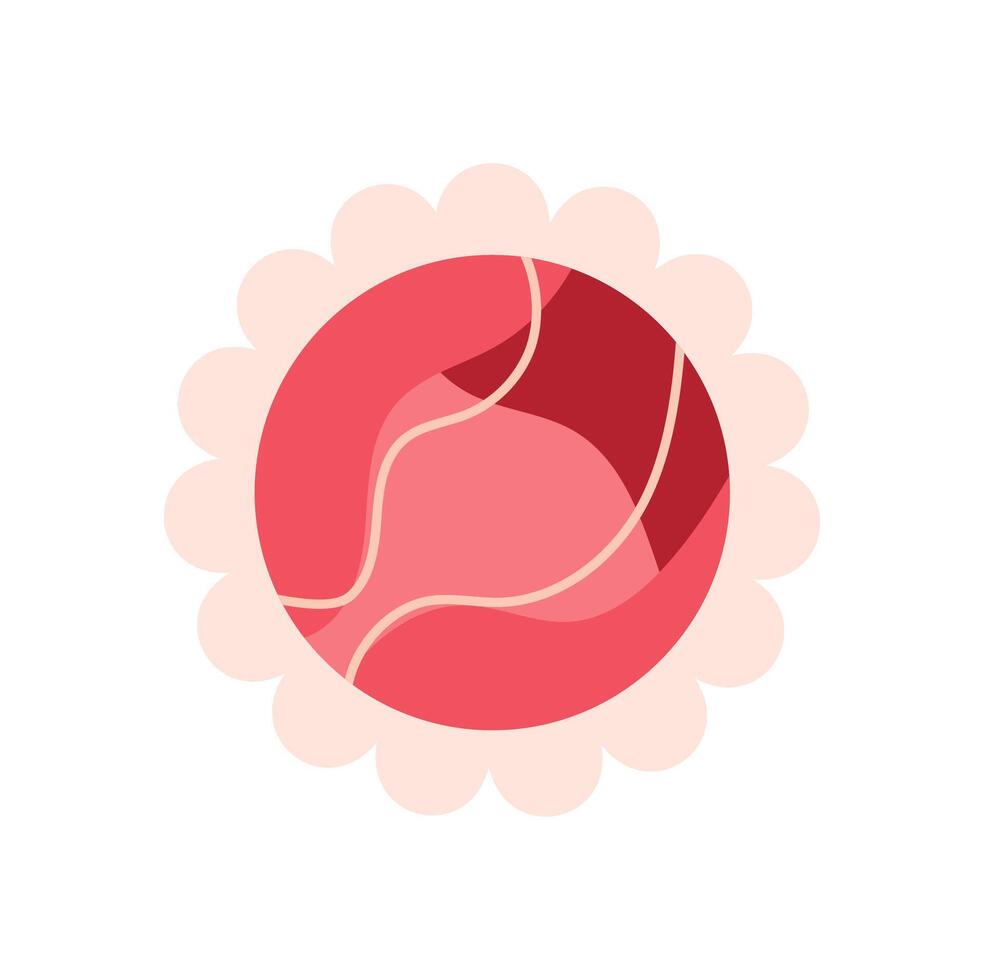Flat postal stamp for message envelope. Cute card design representing love and affection. Ideal for Valentine's Day themes romantic greetings. vector