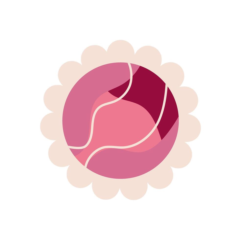 Flat postal stamp with valentine theme features love and heart. Cute card note in envelope signifies message and romance, ideal for greetings on special occasions. vector