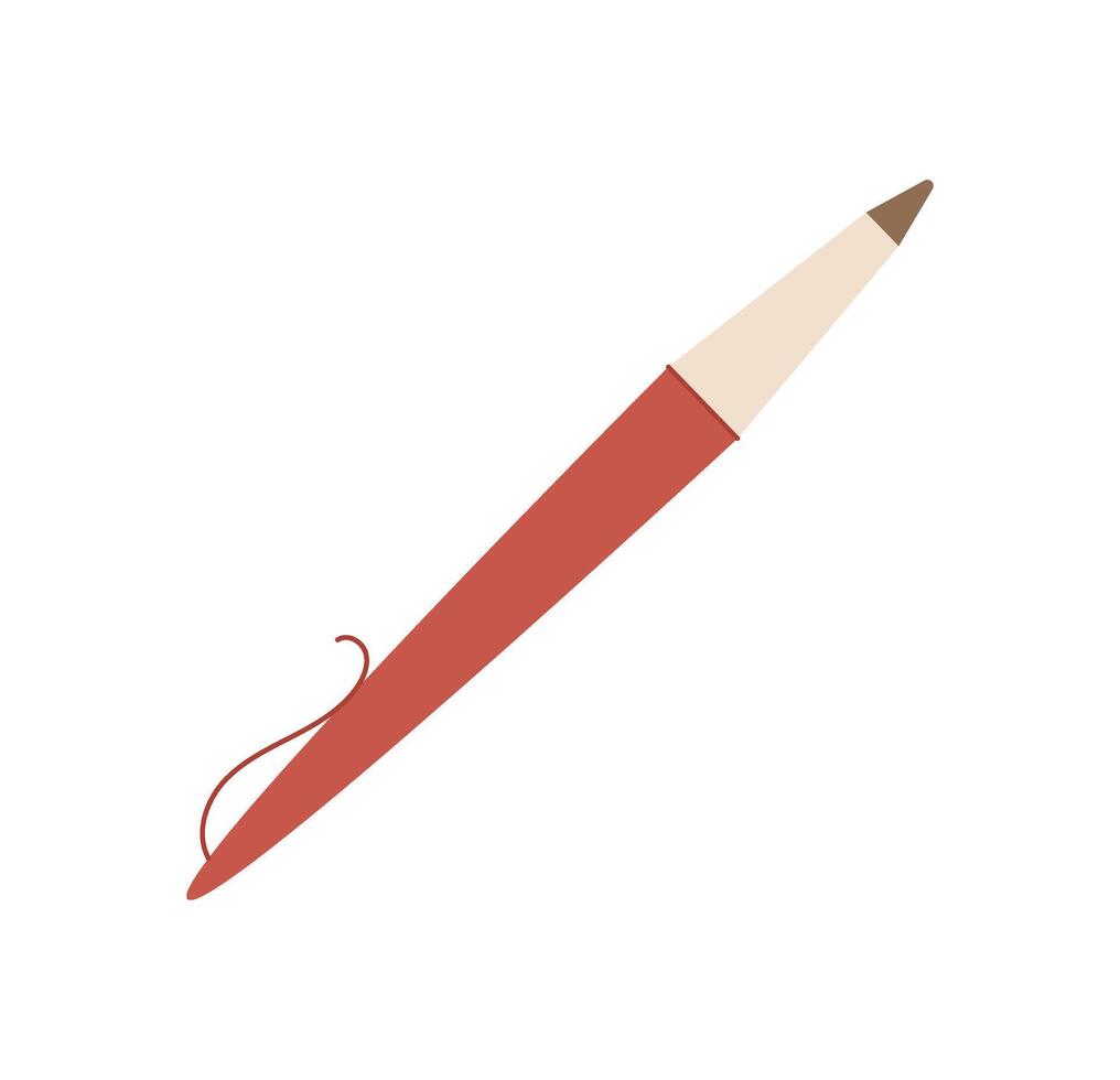Flat pen icon for stationery, representing heart and note for love and correspondence. Simple design ideal stickers, cards, or messages. Perfect creative invitations or stationery themes. vector