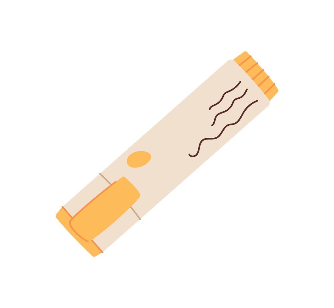 Color marker pen on flat paper sheet, creating a handwritten note or message. Concept of stationery, doodle, and creative expression, suitable for crafting or communication themes. vector