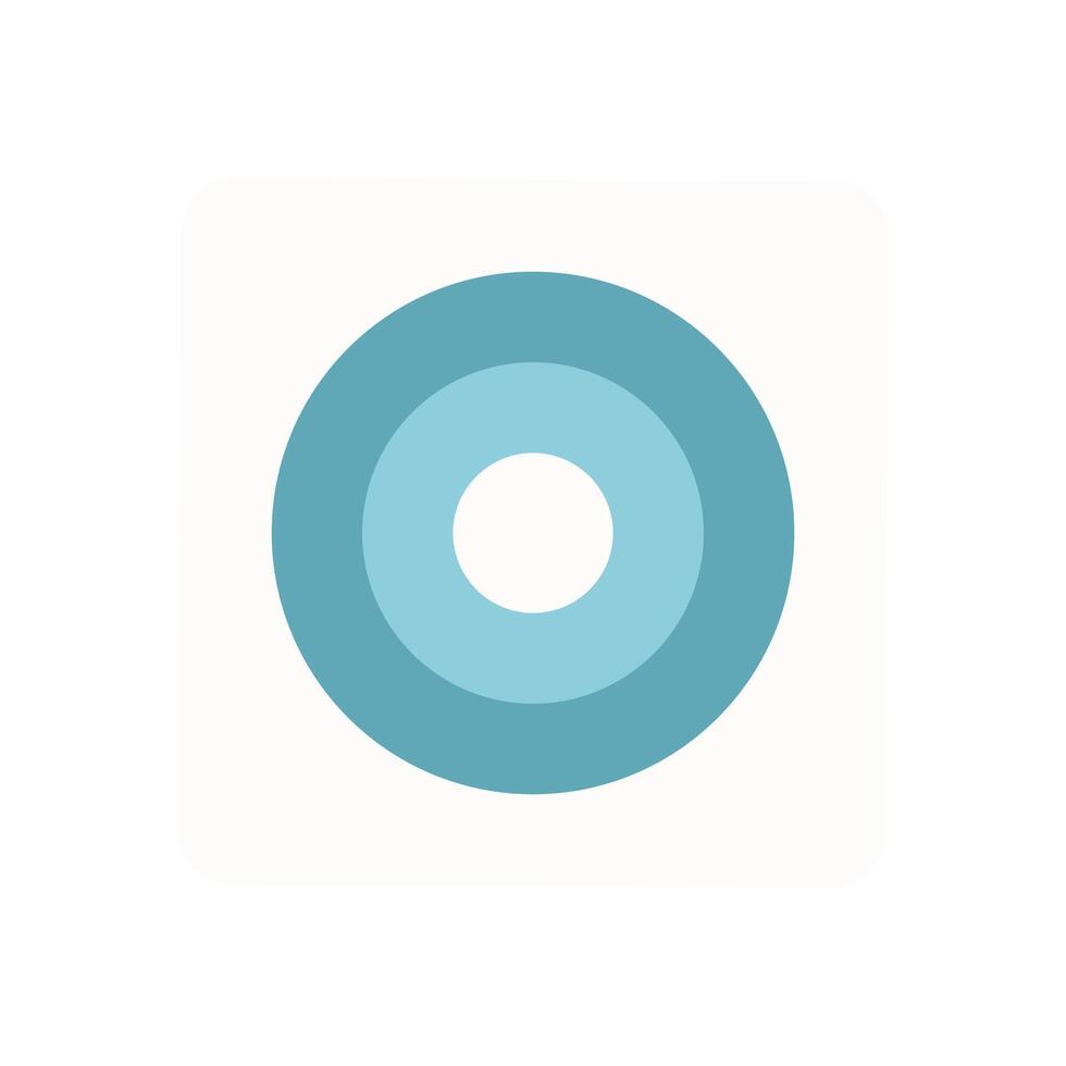 Circle icon with a flat and simple design. This round shape features modern color abstraction and pattern illustration. Represents a geometric form in digital context, suitable for technology vector