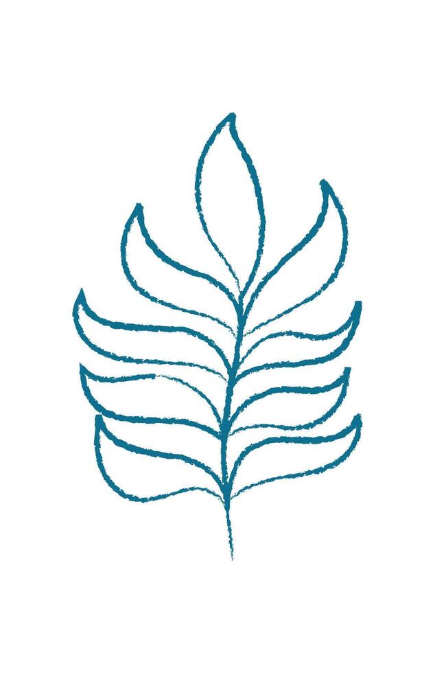 Underwater seaweed silhouette. Aquatic plant silhouette. Marine flora in chalk style, flat sketch format, potential for aquatic designs or summer decorations. vector
