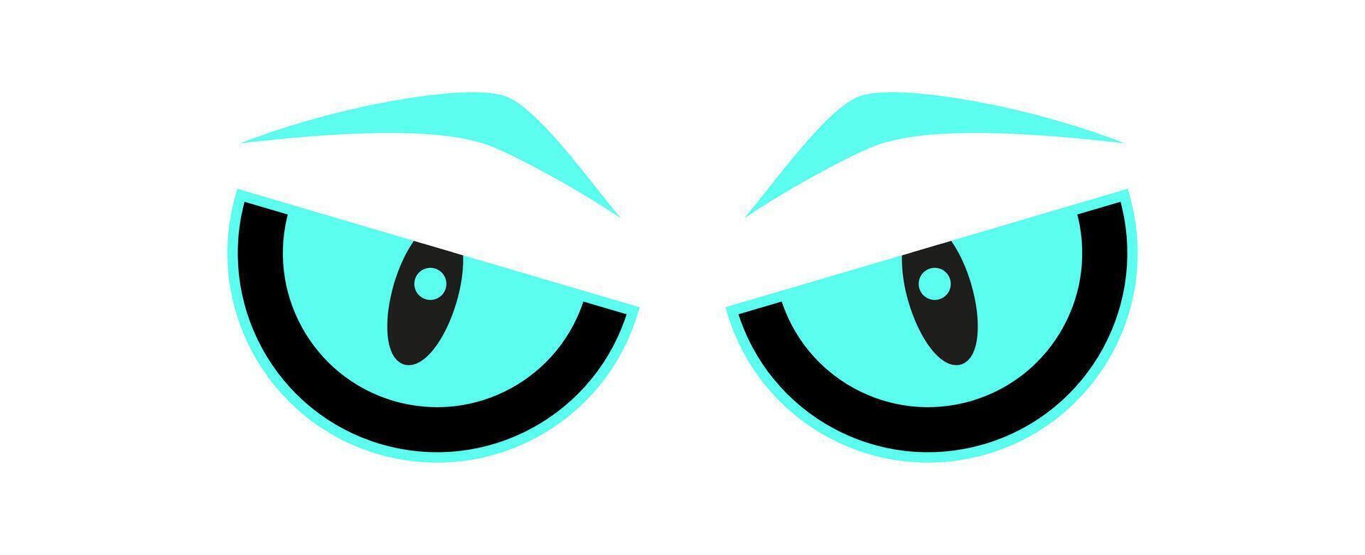 Cool Y2K abstract eyes Shape. Playful icon of modern eye shape. Fun expression with retro vibes, bold graphic style, suitable for decoration, posters, and trendy streetwear. vector