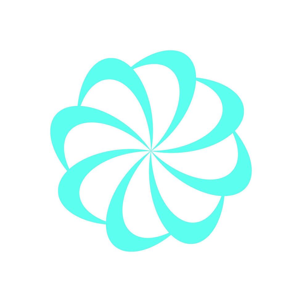 Y2K abstract swirl Shape. Retro spiral shape icon. Modern aesthetic element, cool symbol, trendy graphic for 90s nostalgia collection or decorative poster. vector