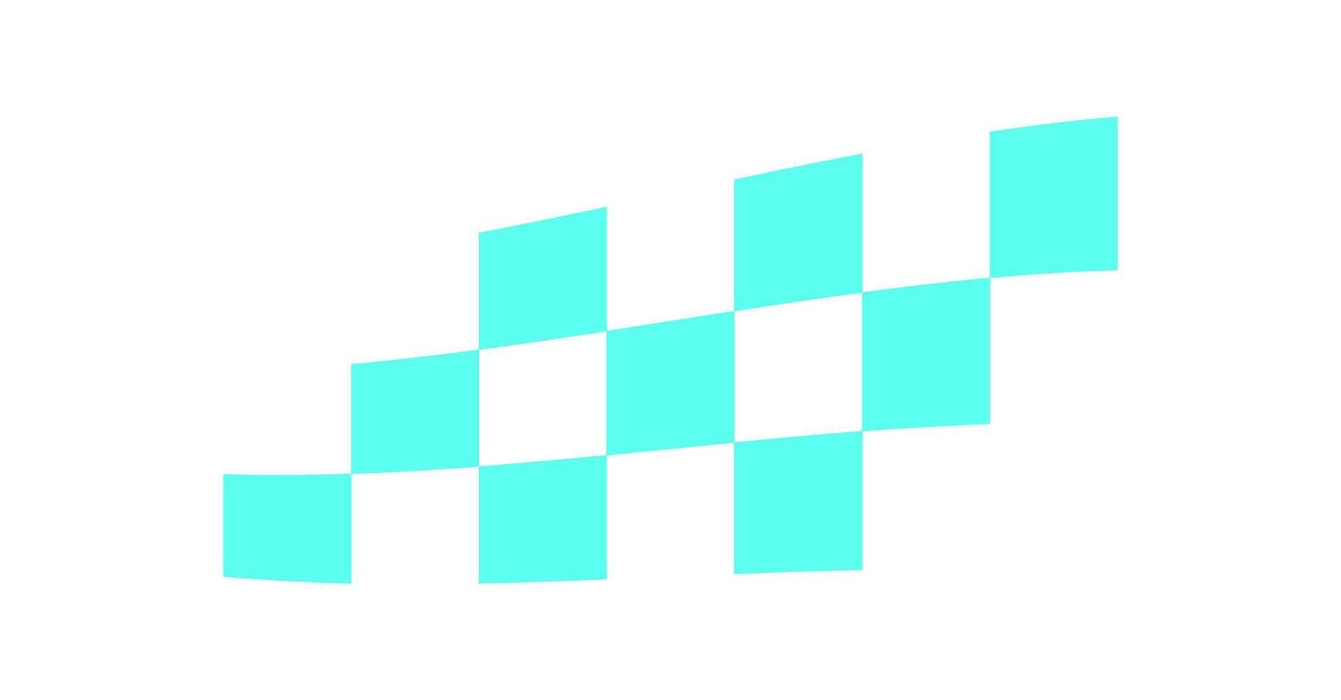 Y2K retro checker pattern. Abstract geometric icon with a flat aesthetic. Modern shape evokes nostalgia for the 90s, perfect for trendy decoration or as a stylish shape. vector