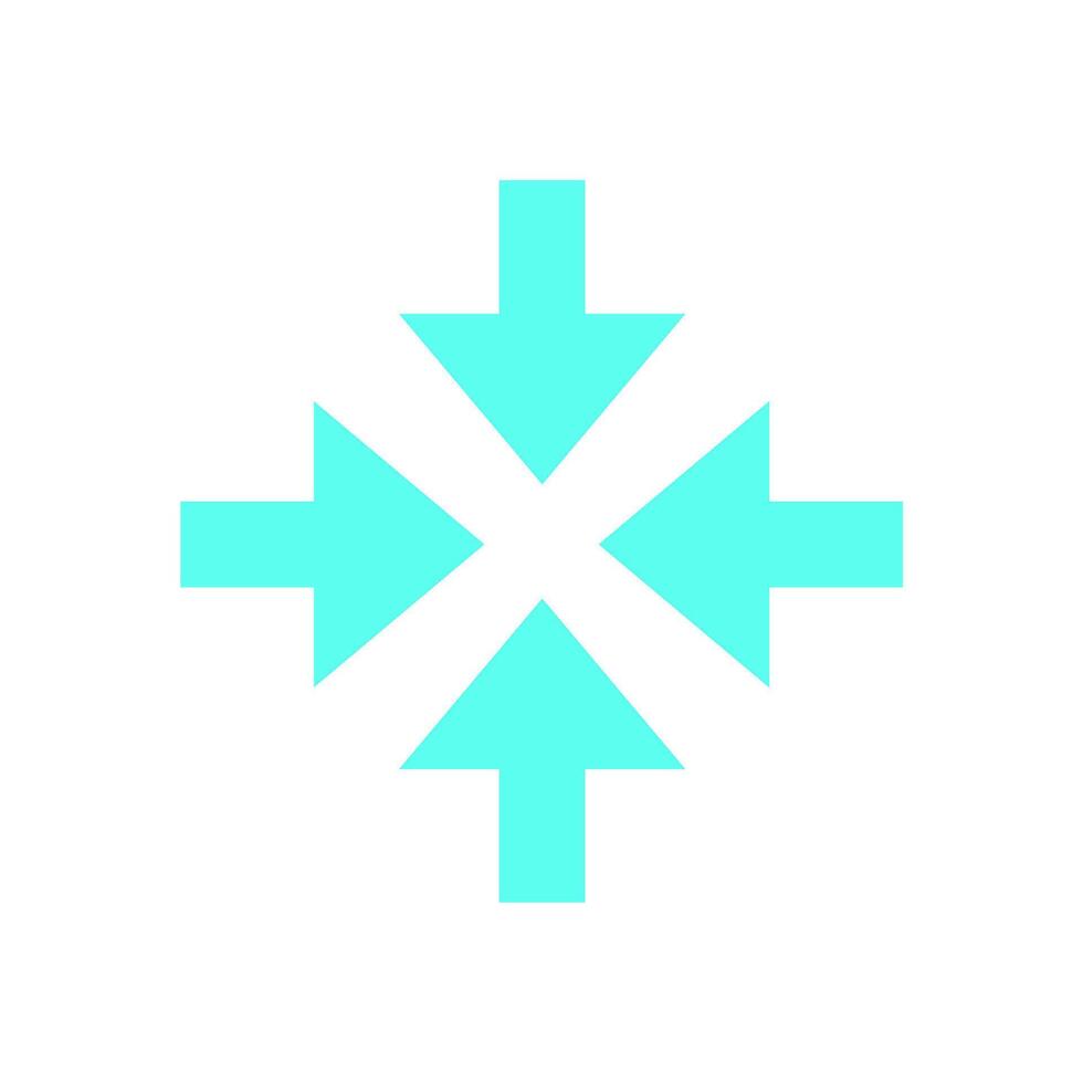 Y2K arrow shape icon. Retro abstract shape symbol. Modern flat design element, geometric 90s icon, bold visual style. Perfect for decoration, trendy logo, and graphic collections. vector
