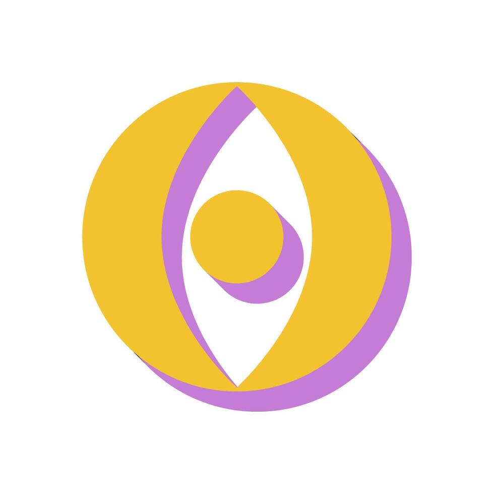 Brutalist abstract icon. Modern shape with flat form and shadow. Unique symbol, bold figure, and geometric element create a minimalist visual style. Perfect for contemporary art or graphic projects. vector