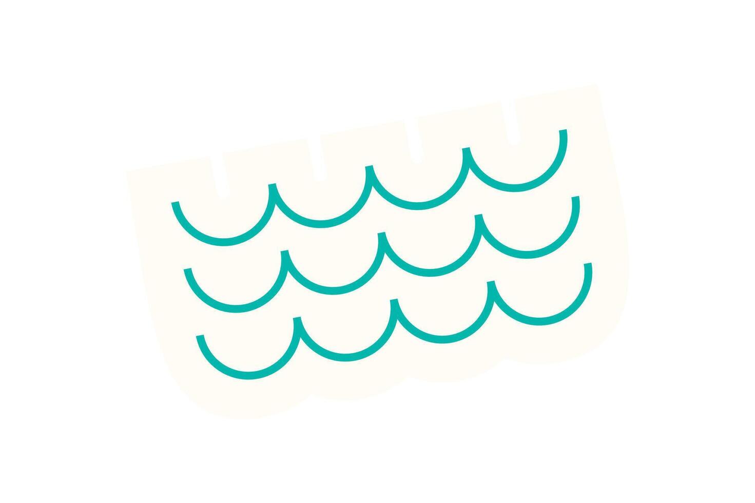 Brutalist wave abstract element sticker. Minimal form and shape of a figure create a modern element. Flat style and y2k aesthetics, ideal for contemporary graphic projects bold designs. vector
