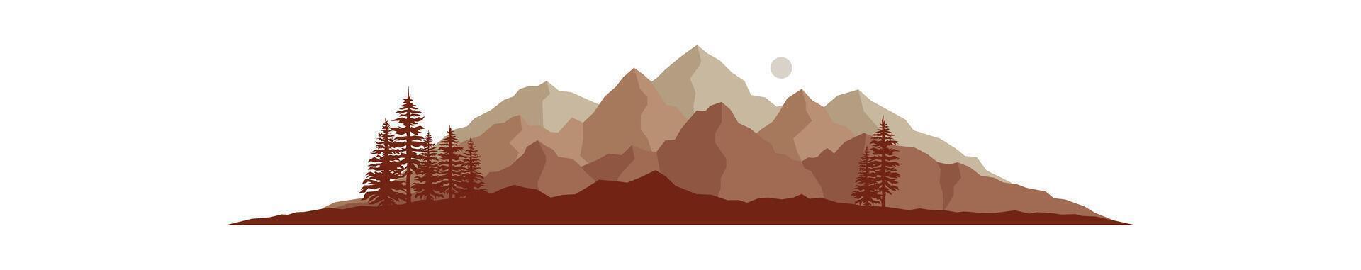 Cartoon hill silhouette vector