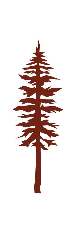 Flat pine tree silhouette vector