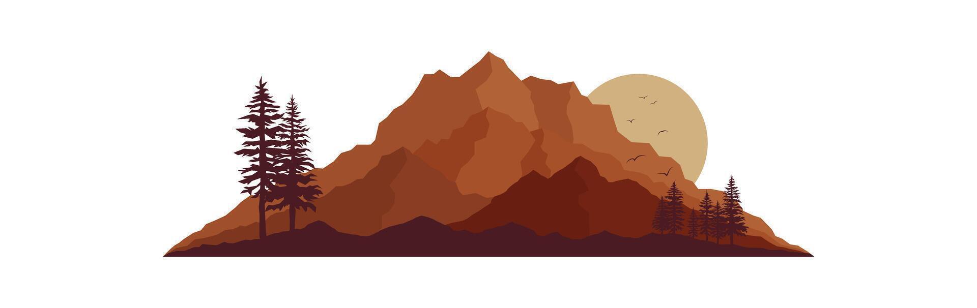 Flat rock top vector